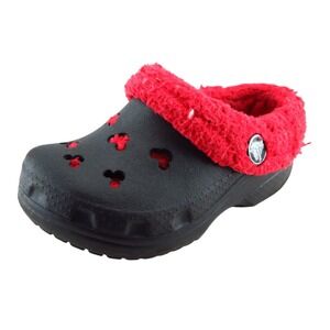 Crocs Toddler Girls Clog Sandals Size 6-7 Black Synthetic Cozy Strap Comfort